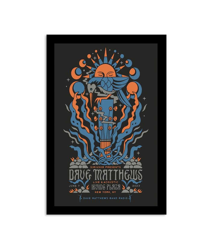 Poster Dave Matthews 06072023 Irving Plaza New York Live & Acoustic Limited