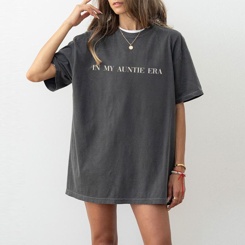 In My Auntie Era Shirt, Aunt Comfort Shirt, Aunt Era Shirt, Funny Auntie Gift, Retro Aunt Shirt, Promoted To Aunt, Birthday Gift For Aunt, Cool Aunt Club, Promoted To Auntie, Aunt Women Top