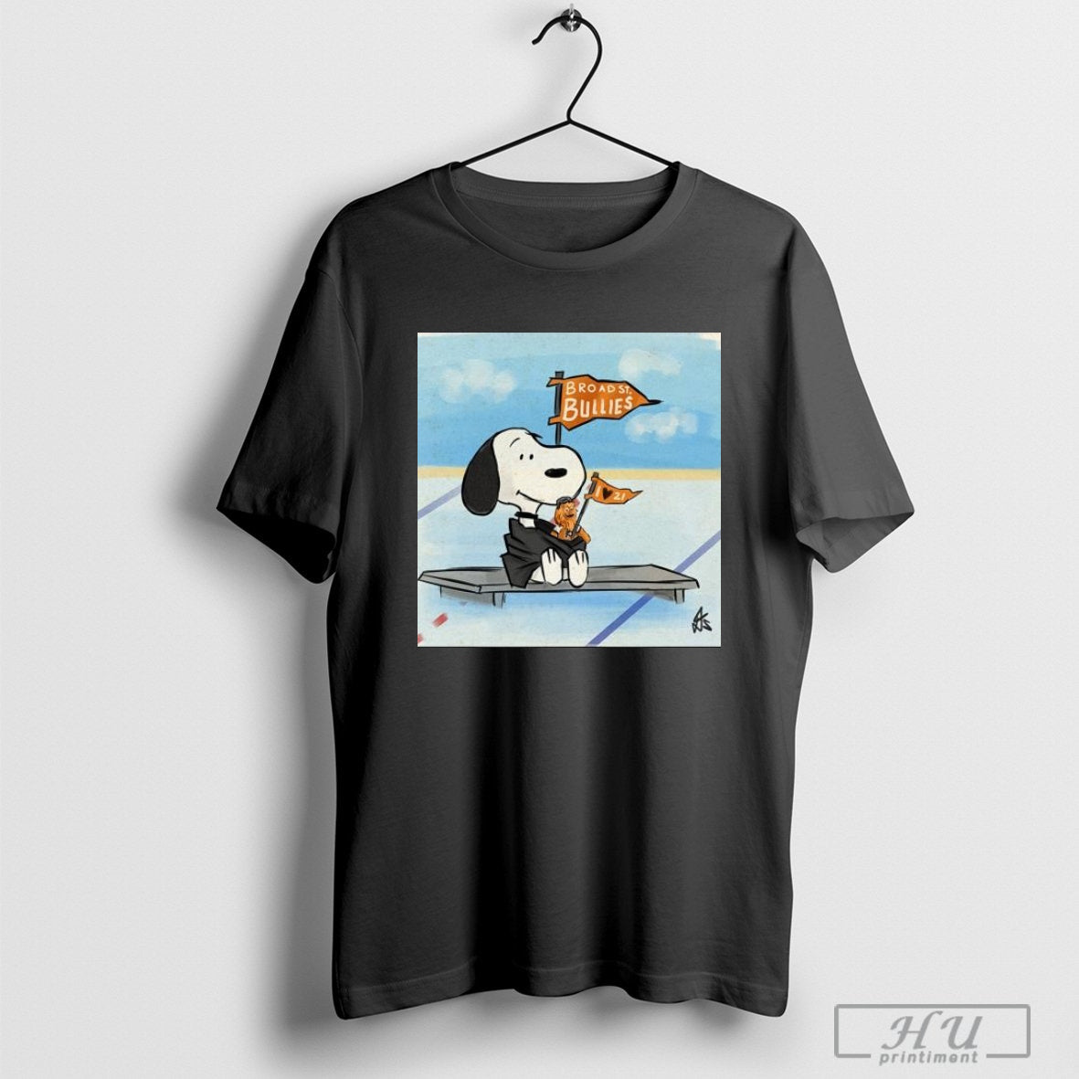 Snoopy Philadelphia Flyers Broad St. Bullies Flag 2024 T-Shirt