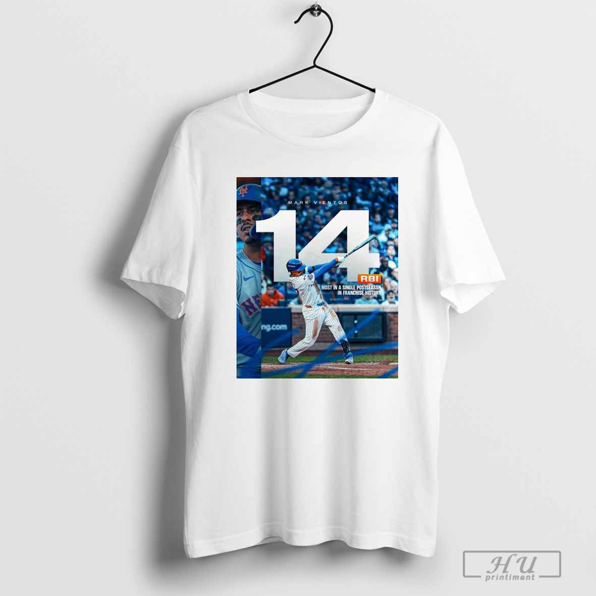 Poster New York Mets Mark Vientos 14 RBI Most In A Single Postseason In Franchise History t-shirt