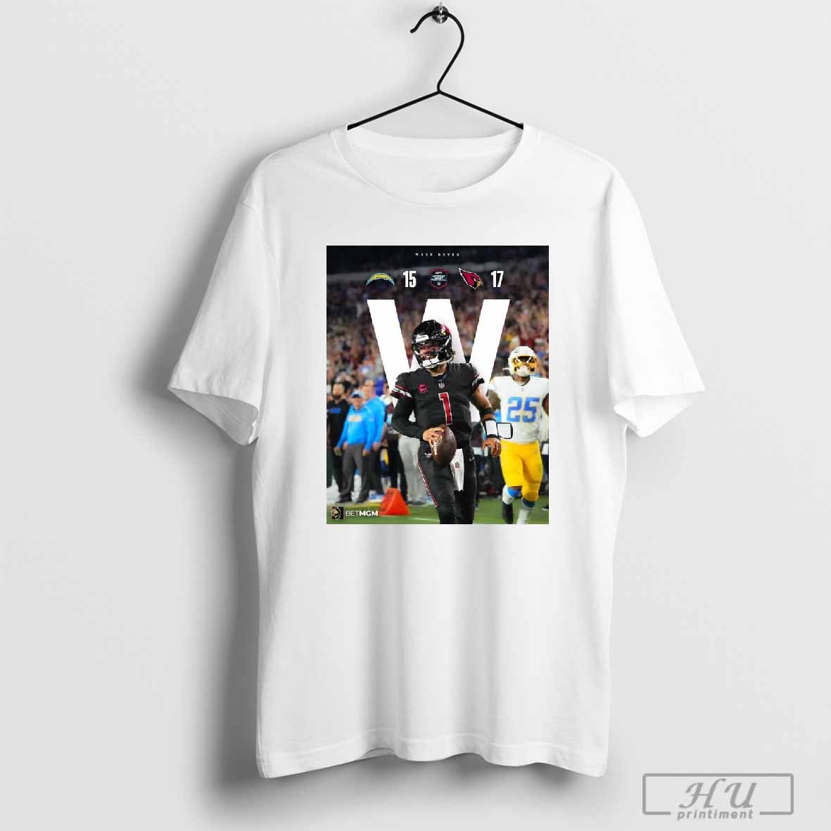Poster Week Seven Los Angeles Chargers 15 รขโฌโ 17 Arizona Cardinals Monday Night Football 2024 T-shirt
