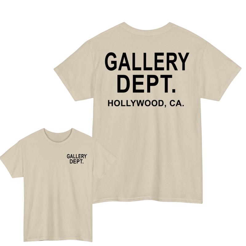 GALLERY DEPT Shirts, Tops Fashion Hip Hop Short Sleeve 2 Sides Letter Printed Crewneck Menswear Garmen