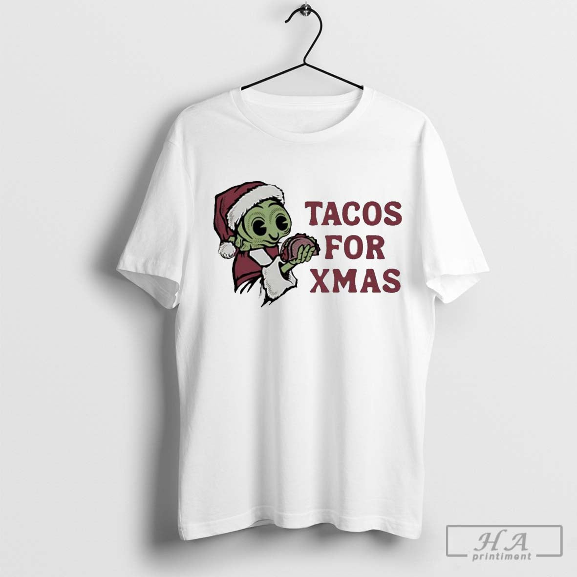 Santa Alien tacos for Xmas shirt