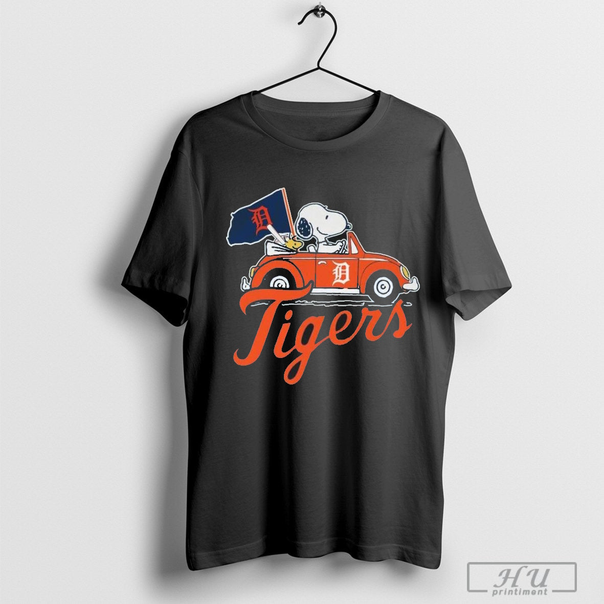 Snoopy And Woodstock X Detroit Tigers 2D T-Shirt