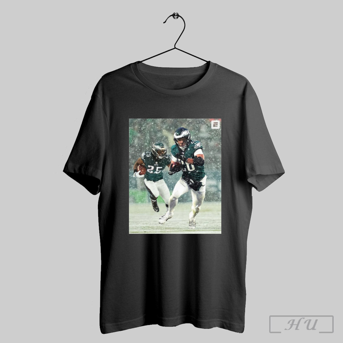 Saquon Leads The Eagles To The Nfc Championship In The Snow Rushes 200 Yards Two Touchdowns Poster T Shirt Sweatshirt Cutom Poster