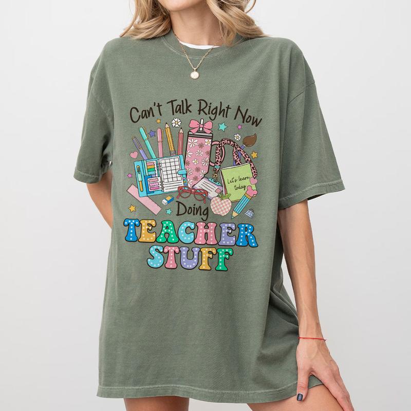 Can’t Talk Right Now Doing Teacher Stuff T-shirt, Teacher Shirt, Funny Teacher Tee, Retro Teacher Shirts, Teacher Appreciation Gifts, Back To School S