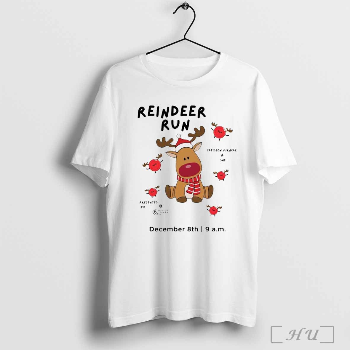 Reindeer Run Clemson Miracle and Sea December 8th 2024 Christmas at South Carolina Botanical Garden T-shirt