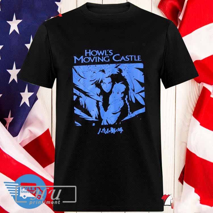Studio Ghibli Howl's Moving Castle Blue Tone T-Shirt