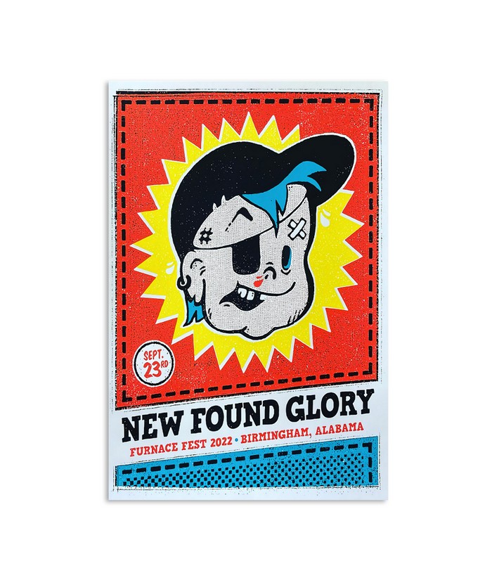 Limited New Found Glory Birmingham, Sept 23 2022, Furnace Fest 2022 Alabama Event Poster