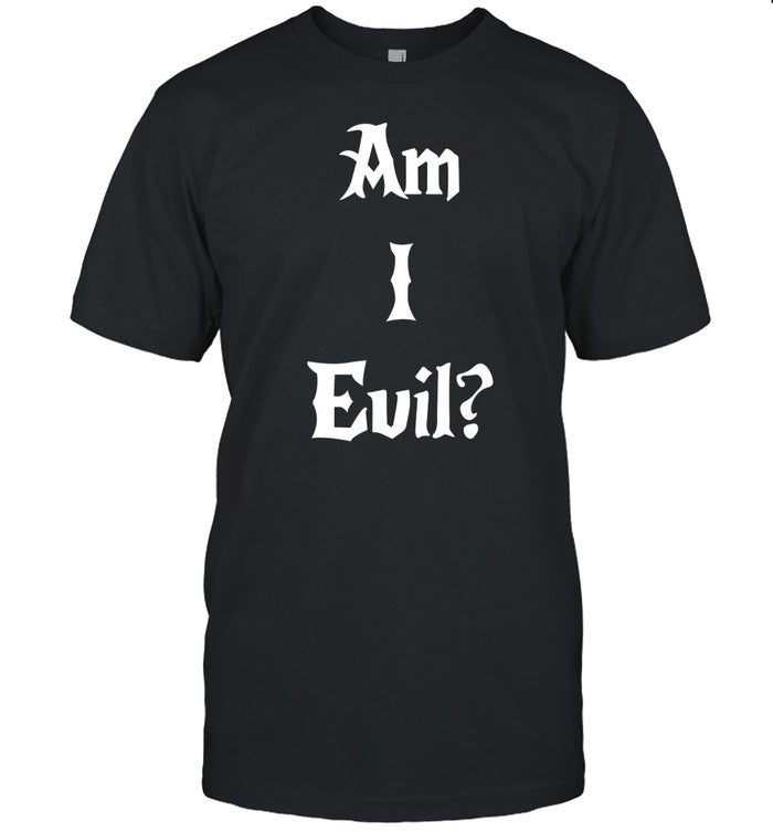 James B. Jones Wearing Am I Evil Shirt