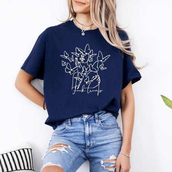 Subtle Fvck Trump - Unisex Crew Neck T-Shirt Political Tee Feminist Shirt Gifts for Her Anti Trump Shirt