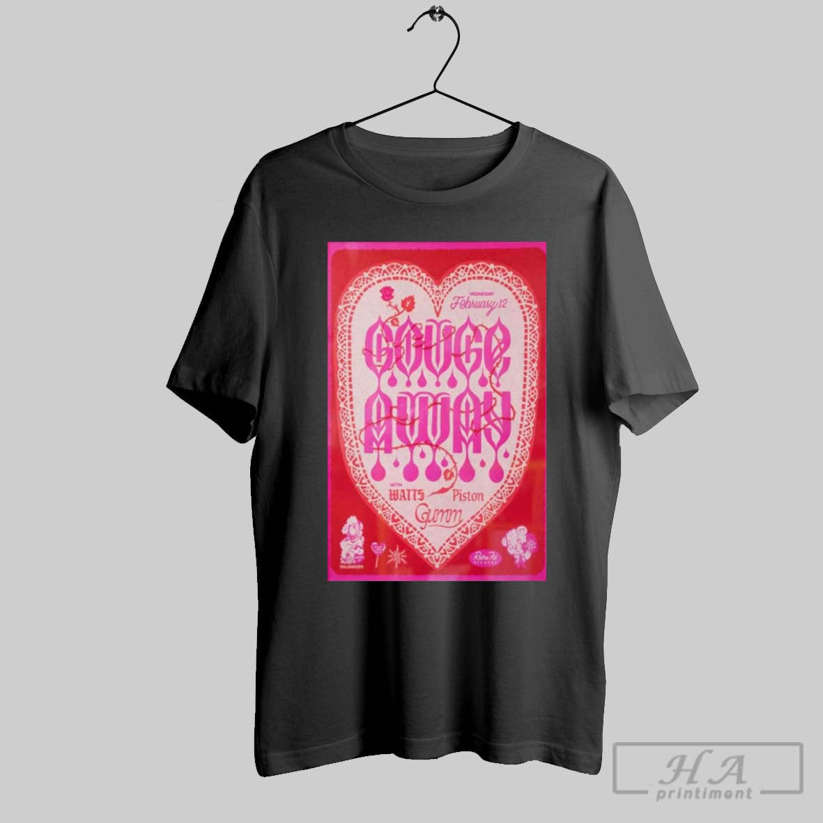 Poster Gouge Away Retrofit Records In Tallahassee Fl 2 12 2025 T Shirt