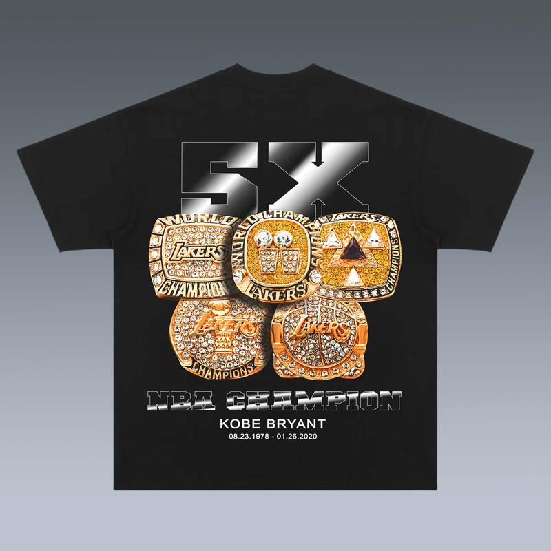 GRAPHIC TEE KOBE BRYANT TEE - STREETWEAR Casual Crewneck T-Shirt