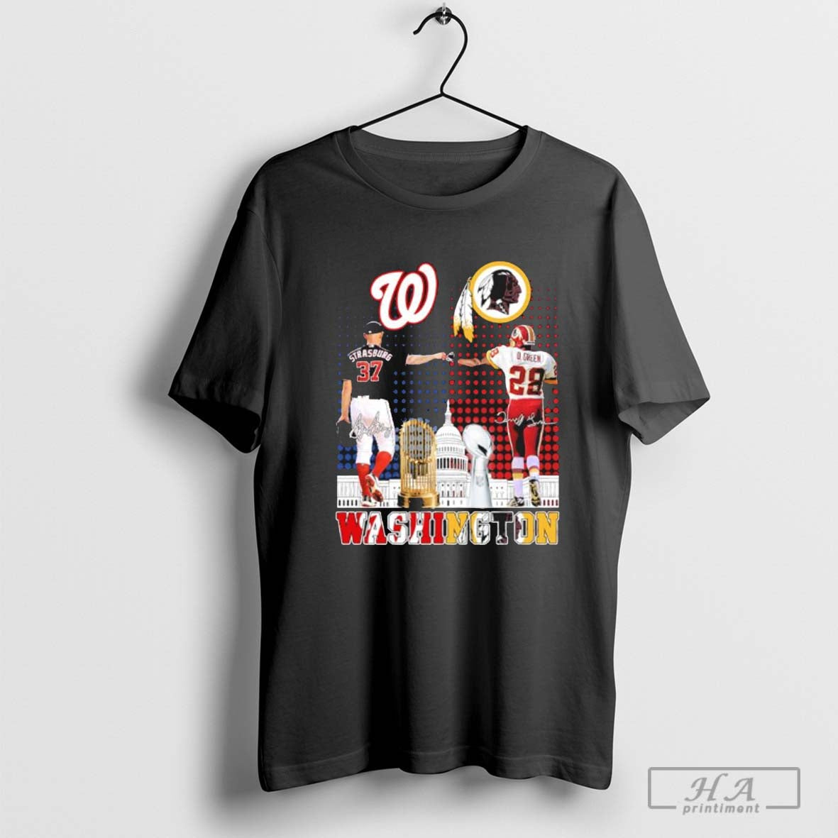 Stephen Strasburg Washington Nationals X Darrell Green Washington Redskins Shirt