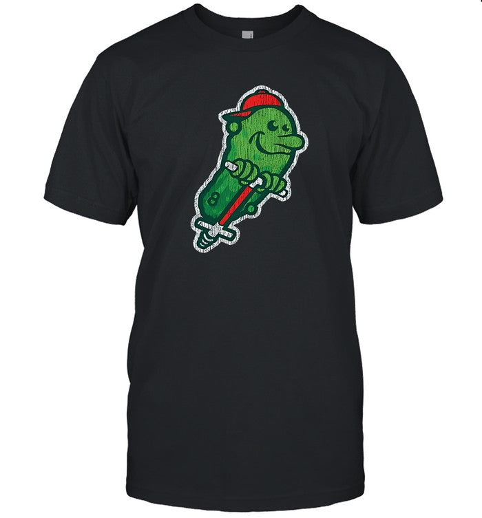 Hartford Yard Goats Adult Bouncing Pickles Primary Logo T-Shirt