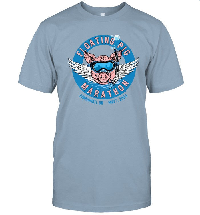 Floating Pig Marathon Cincinnati 2023 t shirt