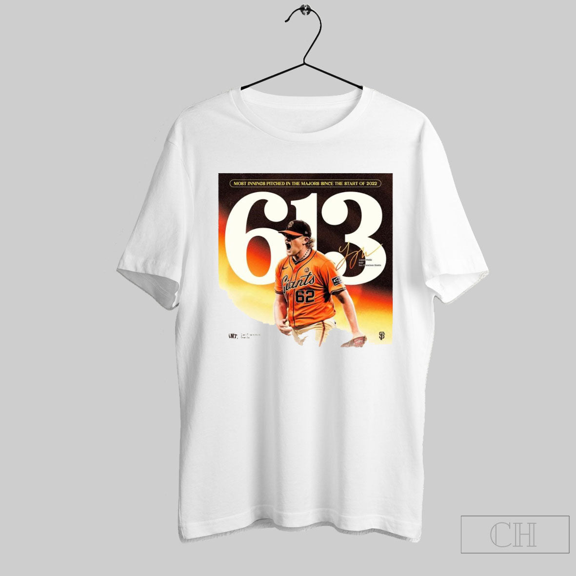 San Francisco Giants Logan Webb Most Innings Pitched In The Majors Since The Start Of 2022 613 Rhp Signature Poster T Shirt Sweater