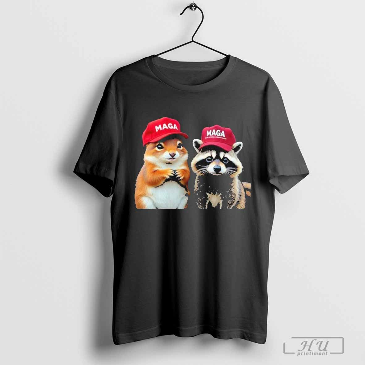 Social Media Star Peanut Squirrel And Fred Raccoon Maga T-Shirt
