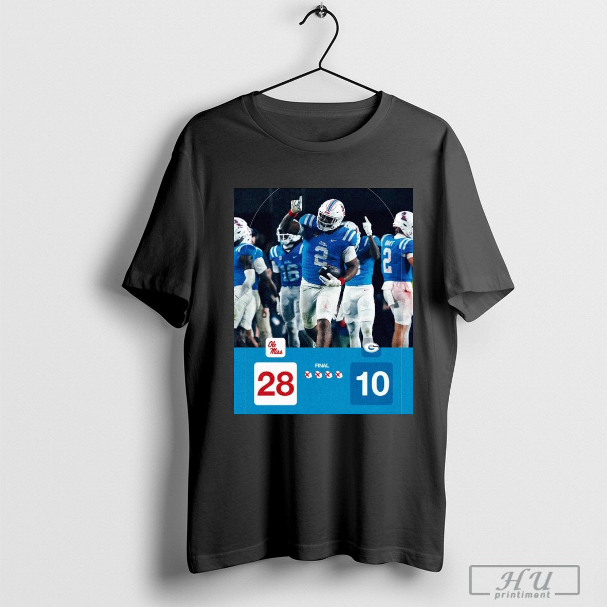 SEC Ole Miss Rebels Football 28-10 Georgia Bulldogs Final Score 2024 Poster T-shirt