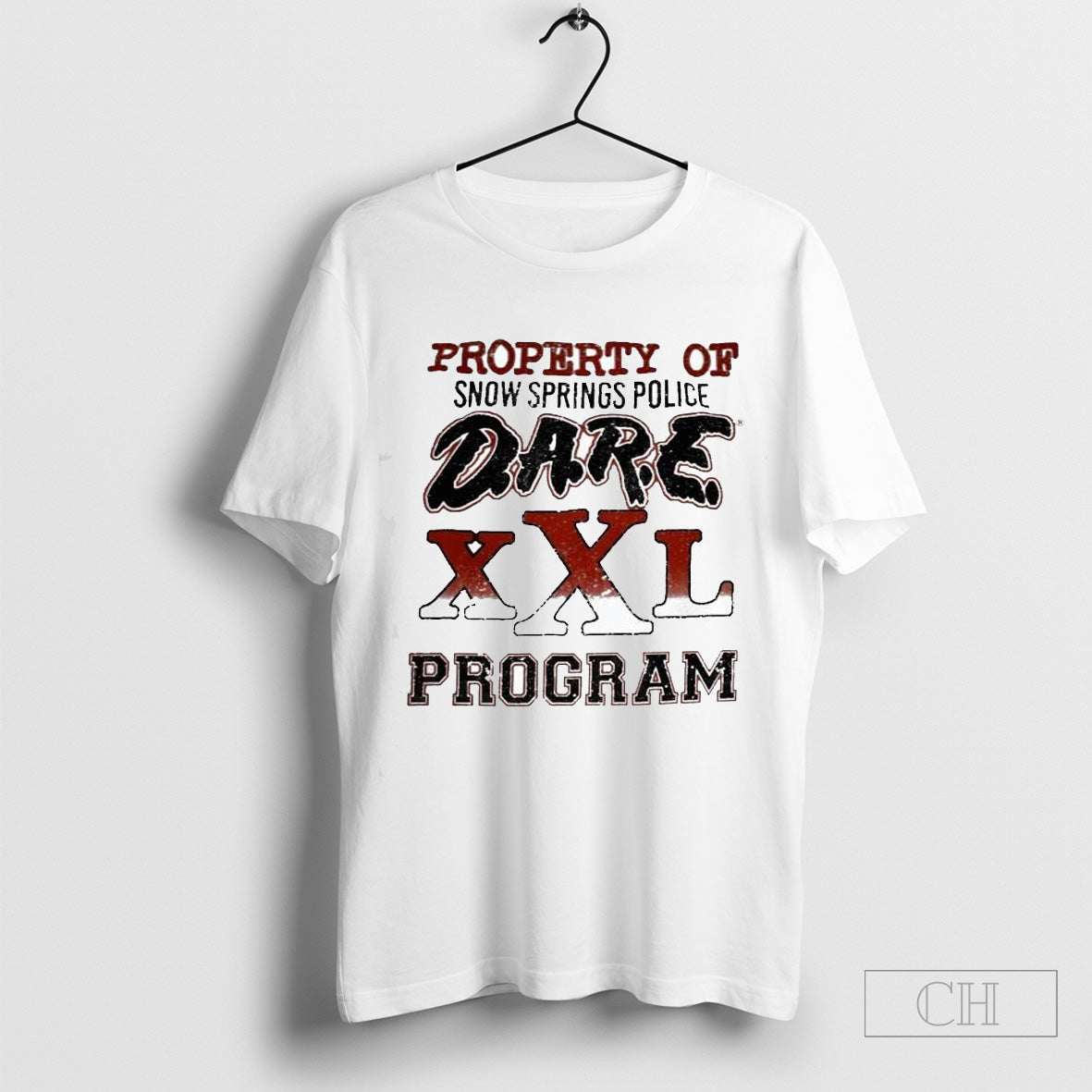 Property Of Snow Springs Police Dare Xxl Program Shirt