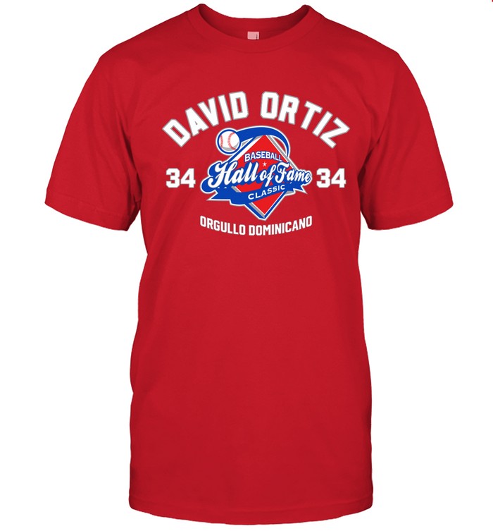 Limited David Ortiz Red Sox Baseball Hall of Fame 2022 Orgullo Dominicano Tee