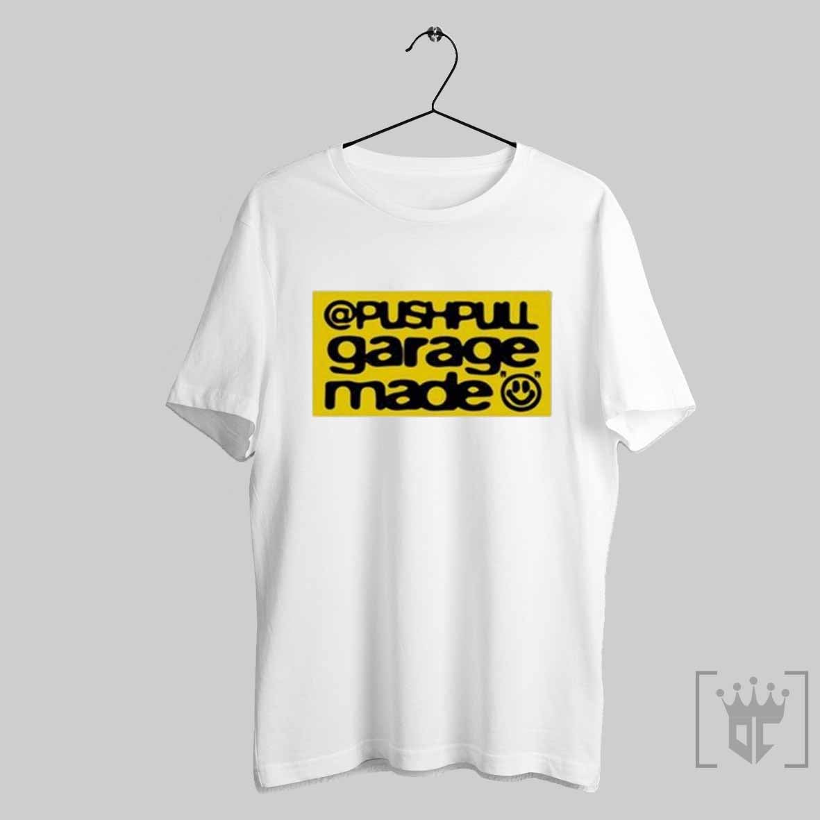 Pushpull Garage Made White Patch Logo T Shirt