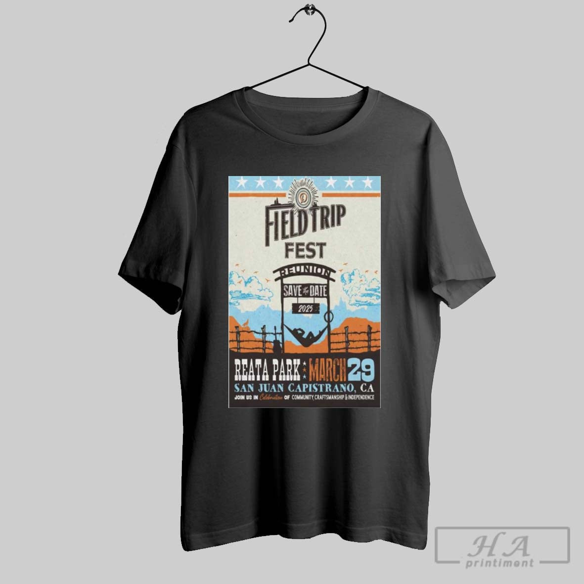 Poster Field Trip Fest Reata Park San Juan Capistrano Ca Save The Date March 29 2025 T Shirt