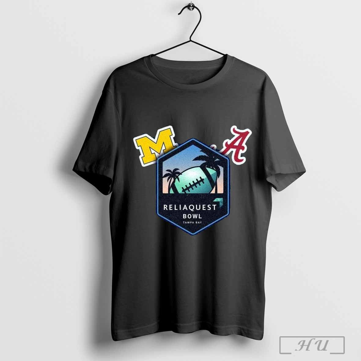 Reliaquest Bowl Alabama Vs Michigan Tampa Fl Dec 31 2024 Logo T Shirt