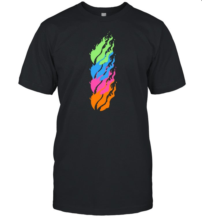 Stacked Neon Flame Tee