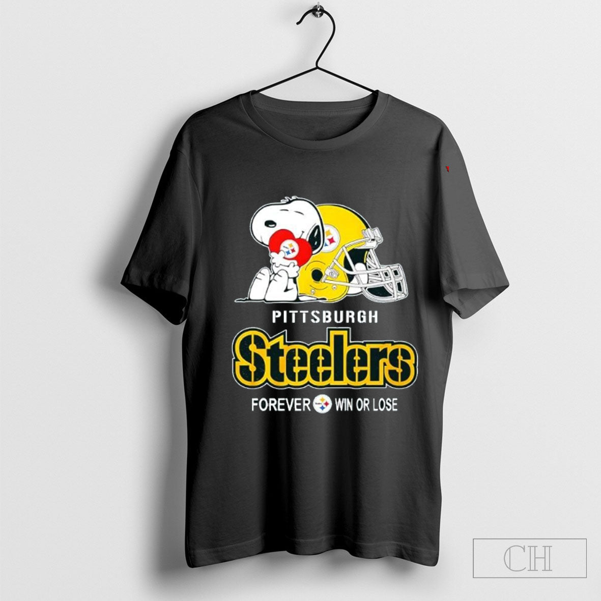 Snoopy Helmet Pittsburgh Steelers Forever Win Or Lose Shirt