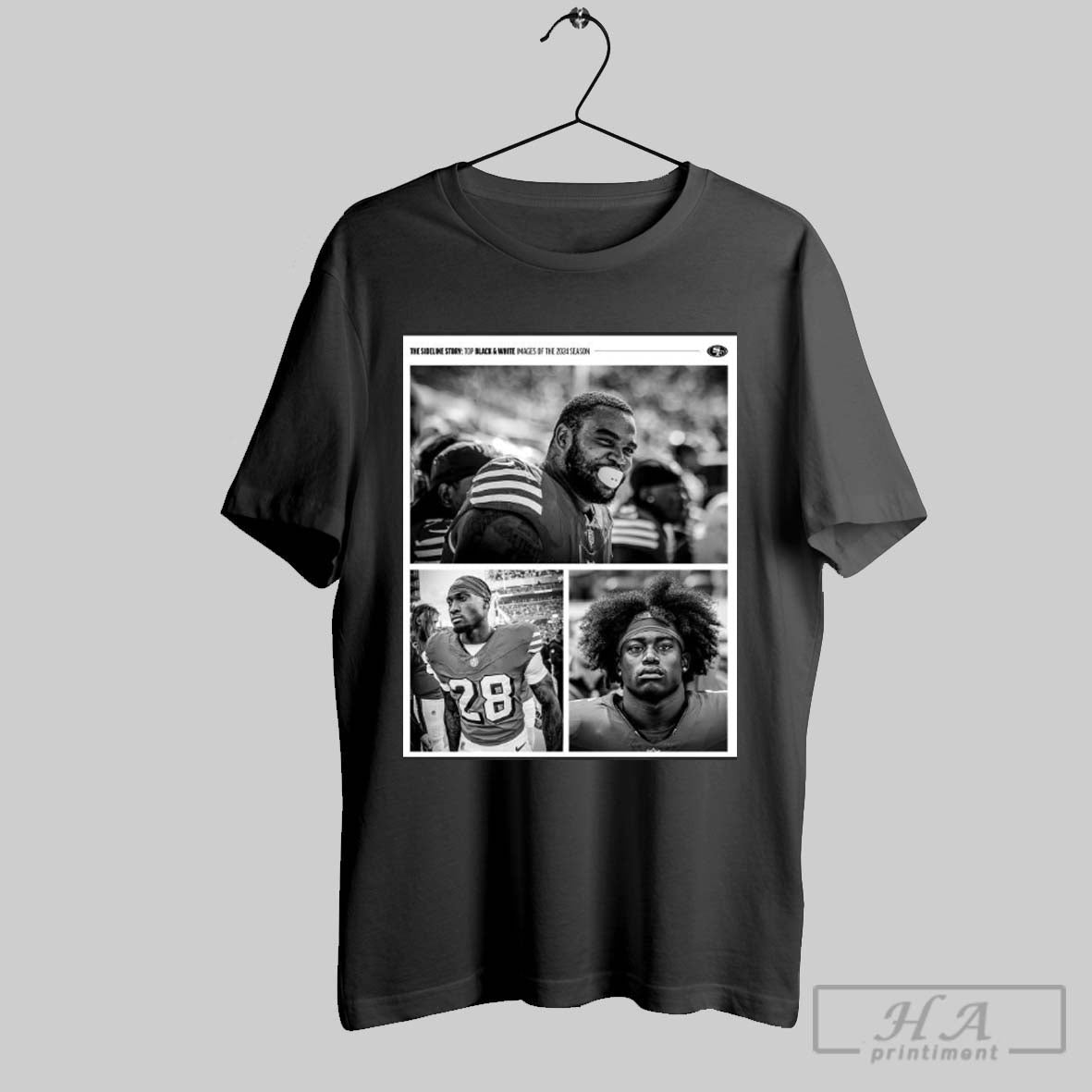 Poster San Francisco 49ers Darrell Luter Jr Malik Mustapha The Sideline Story Top Black And White Images Of The 2024 Season T Shirt