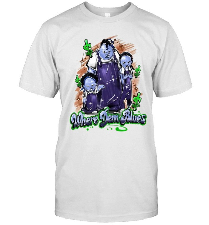 T-Shirt Based Savage Where Dem Blues Limited