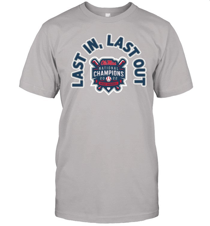 Ole Miss Baseball Last In, Last Out Tee Red