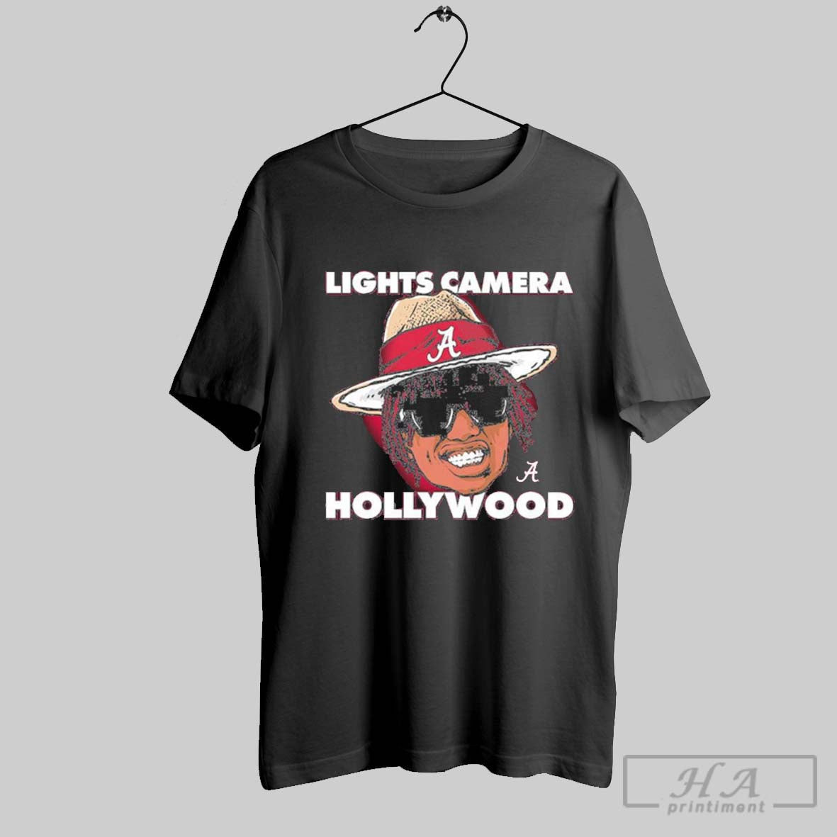 Ryan Williams Alabama Ncaa Football Lights Camera Hollywood Caricature T Shirt