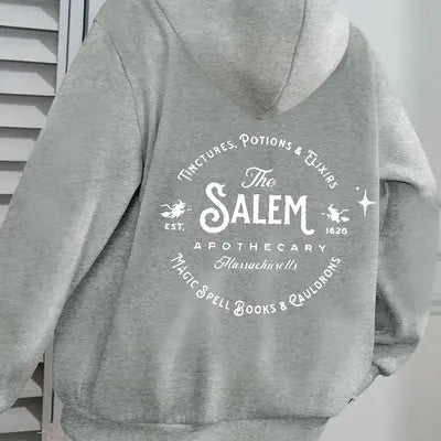 Sesalem Witchy Vibes Hoodie for Men and Women – Halloween Cute Ghost and Witchcraft Theme, Cozy Sweatshirt for Spooky Nights and Trendy Fall Fashion