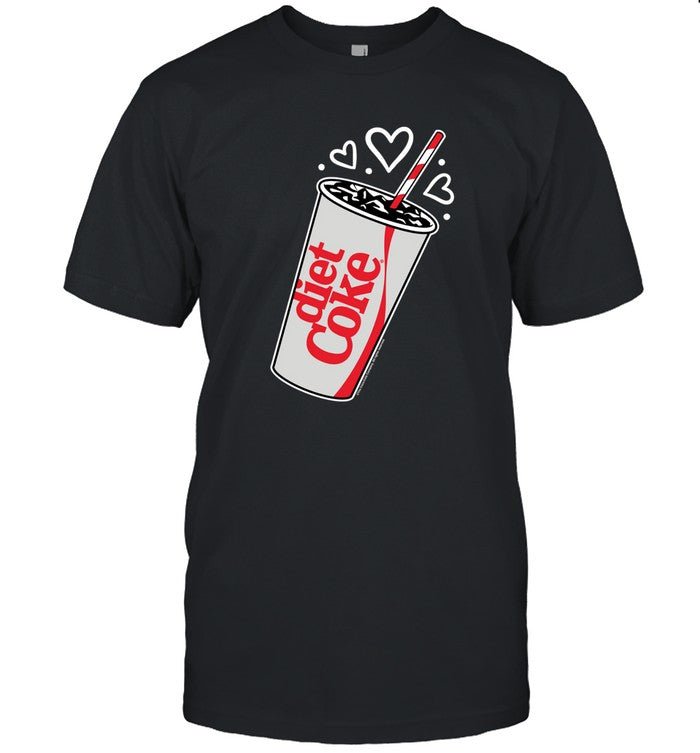 Heart Bubbles Diet Coke Shirts Black