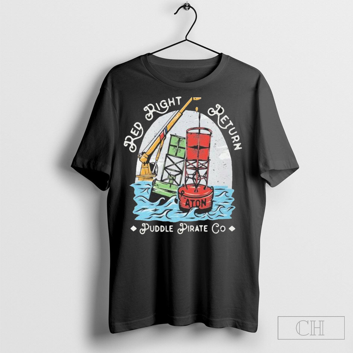 Red Right Return Soft Puddle Pirate Co Shirt