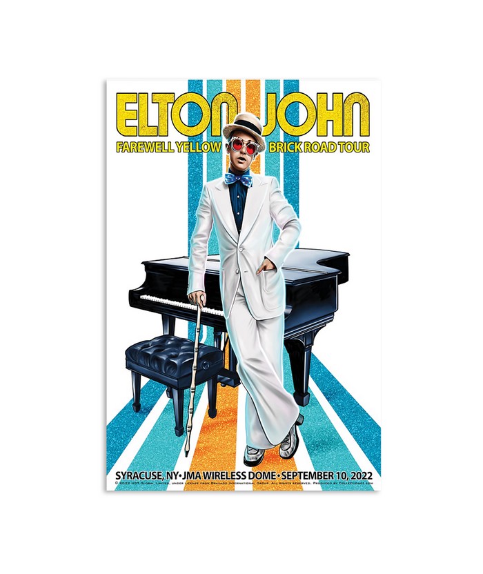 Elton John New York, Sept 10 2022 JMA Wireless Dome Syracuse NY Poster