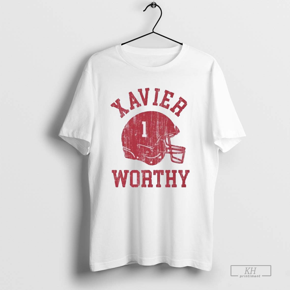 Retro Xavier Worthy Kansas City Helmet Shirt T Shirt