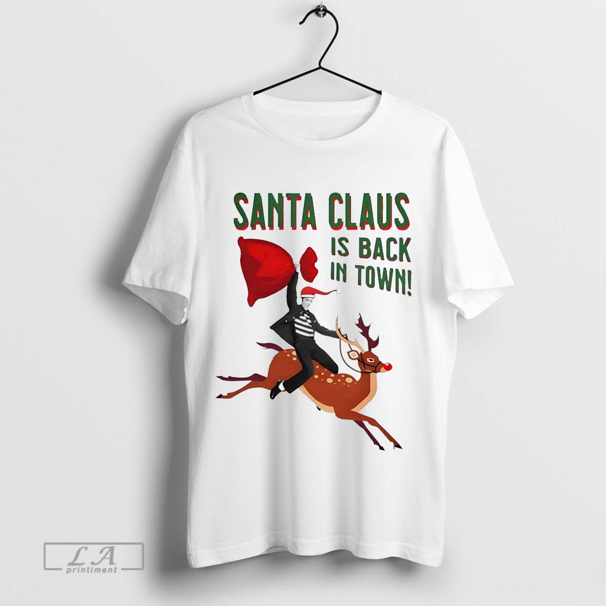 Santa Claus is back in town Christmas T-shirt