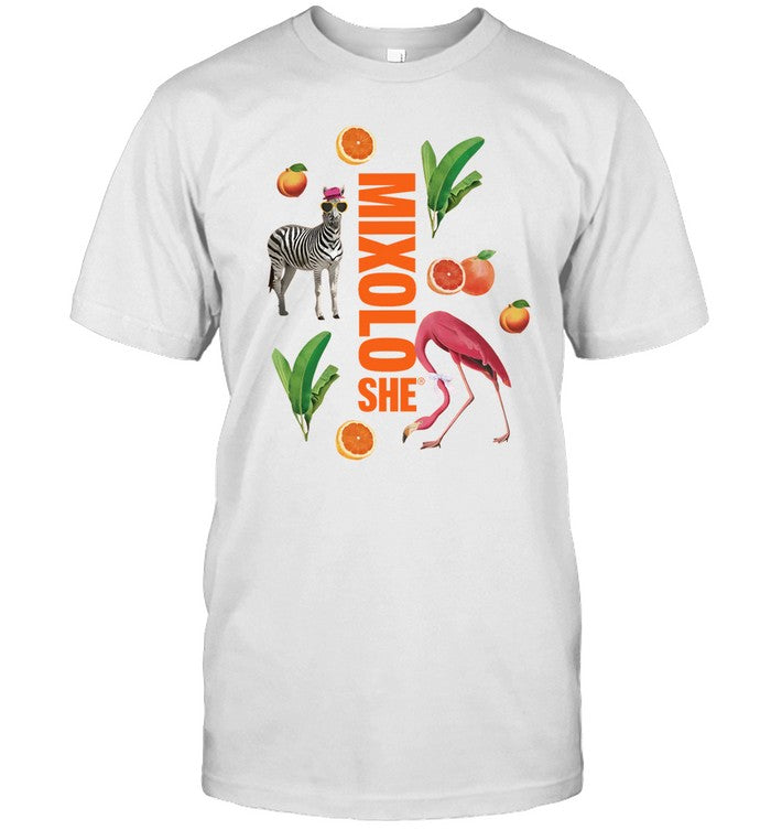 Shirt Mixoloshe Shop Zebra Lips Flamingo