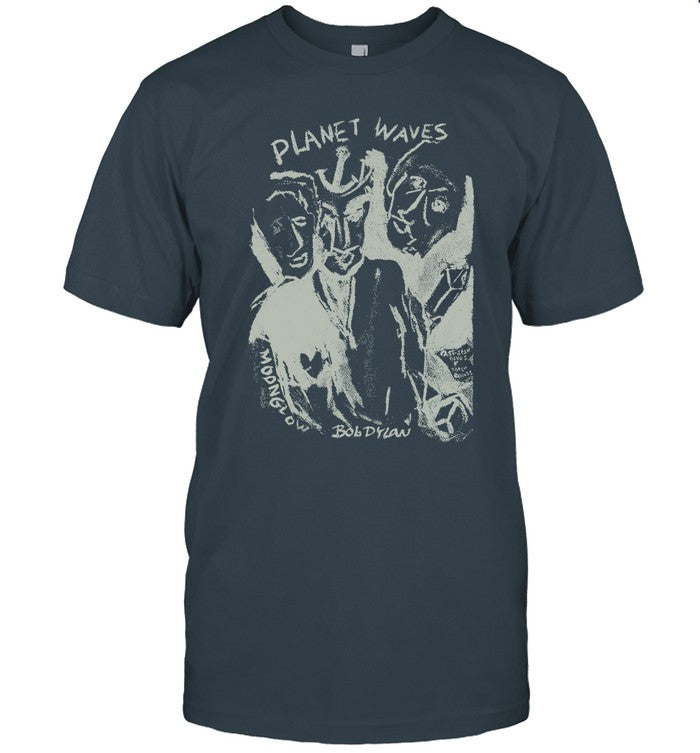 T-Shirts Bob Dylan Planet Waves Ice Blue Limited