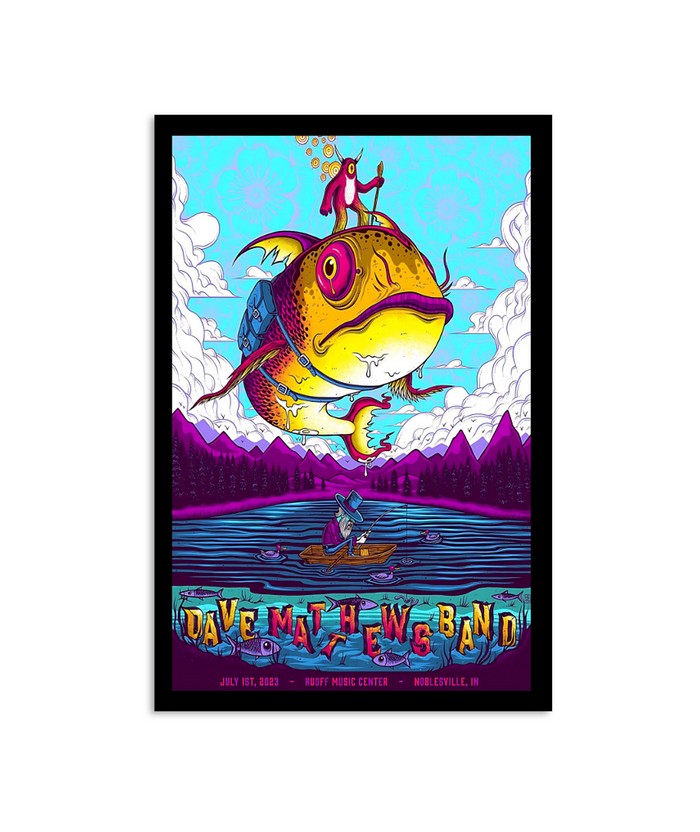 Dave Matthews Band Ruoff Music Center Noblesville Indiana July 1st 2023 Poster
