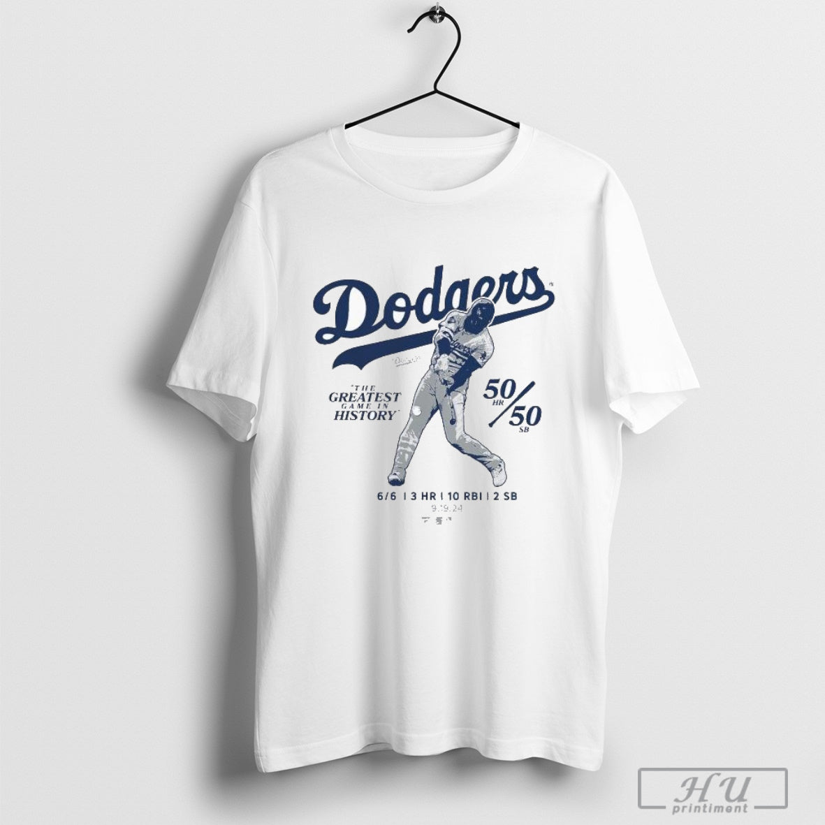 Shohei Ohtani Los Angeles Dodgers 6 For 6 The Greatest Game In History 50 50 T-Shirt