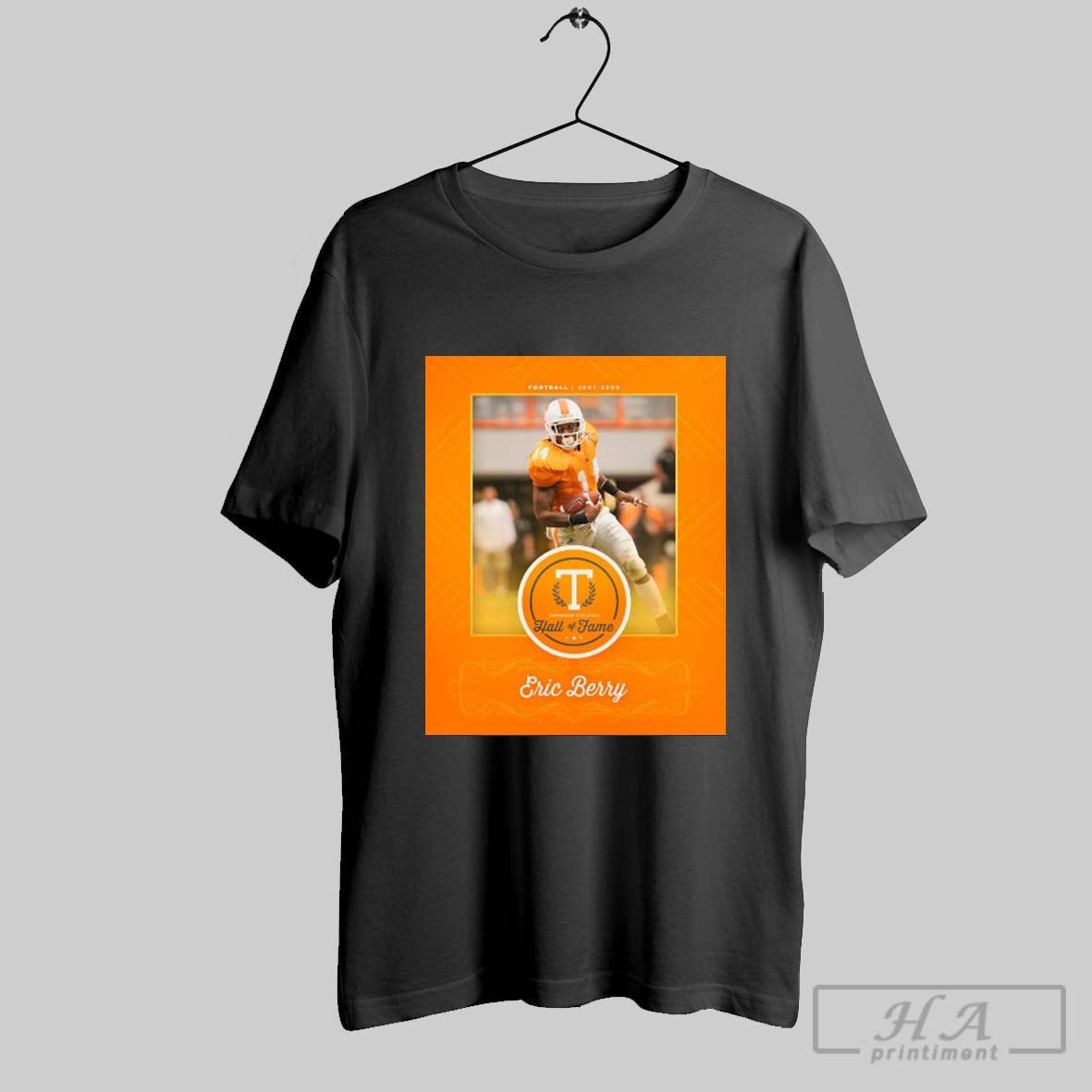 Tennessee Vols Football Eric Berry 2007 2009 Tennessee Athletics Hall Of Fame Poster T Shirt