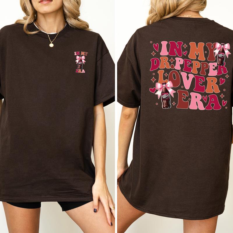 Cute In My Dr Pepper Lover Era T-Shirt, Dr. Pepper Tees for Girls, DrPepper Shirt, Christmas Drink Tshirt, Christmas Season Tops, Casual Womenswear