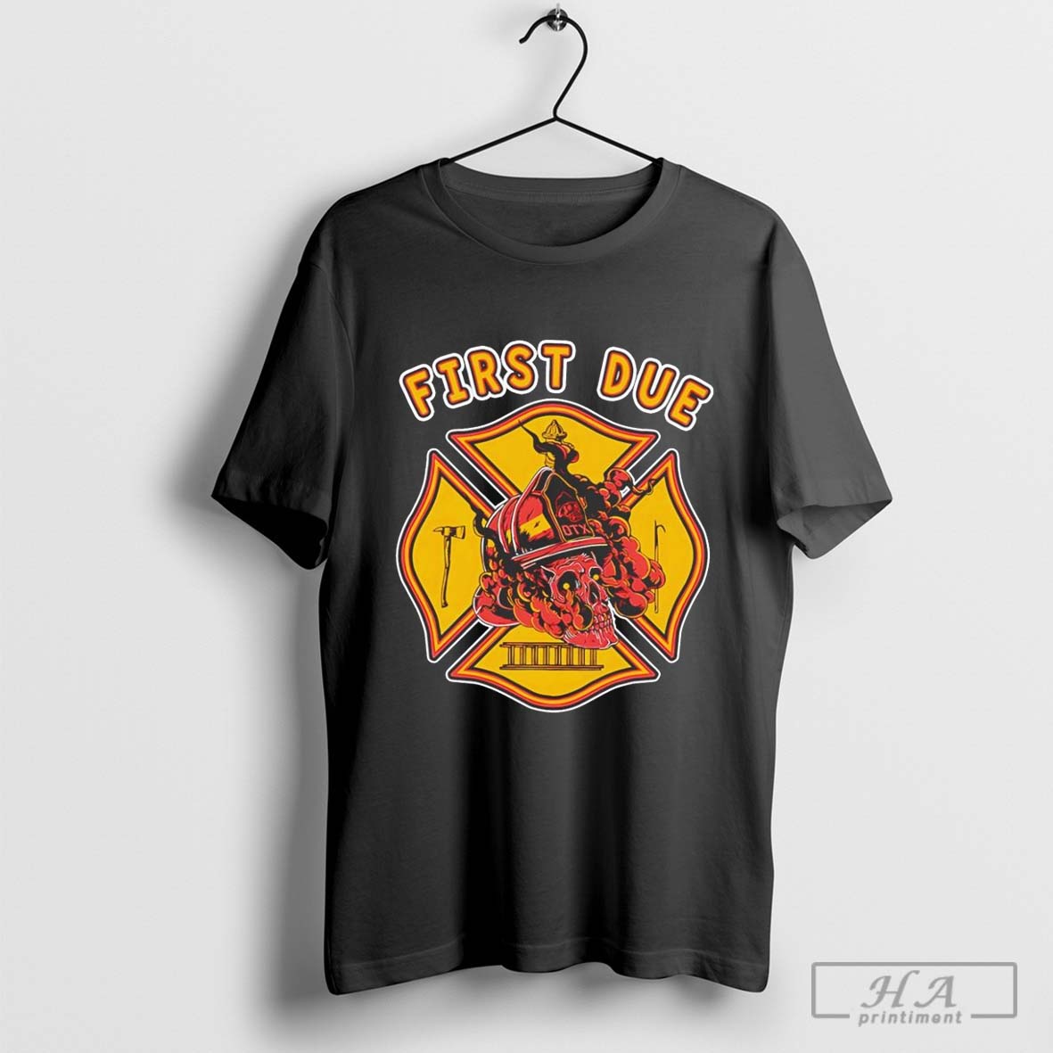 Skull First Due logo T-shirts