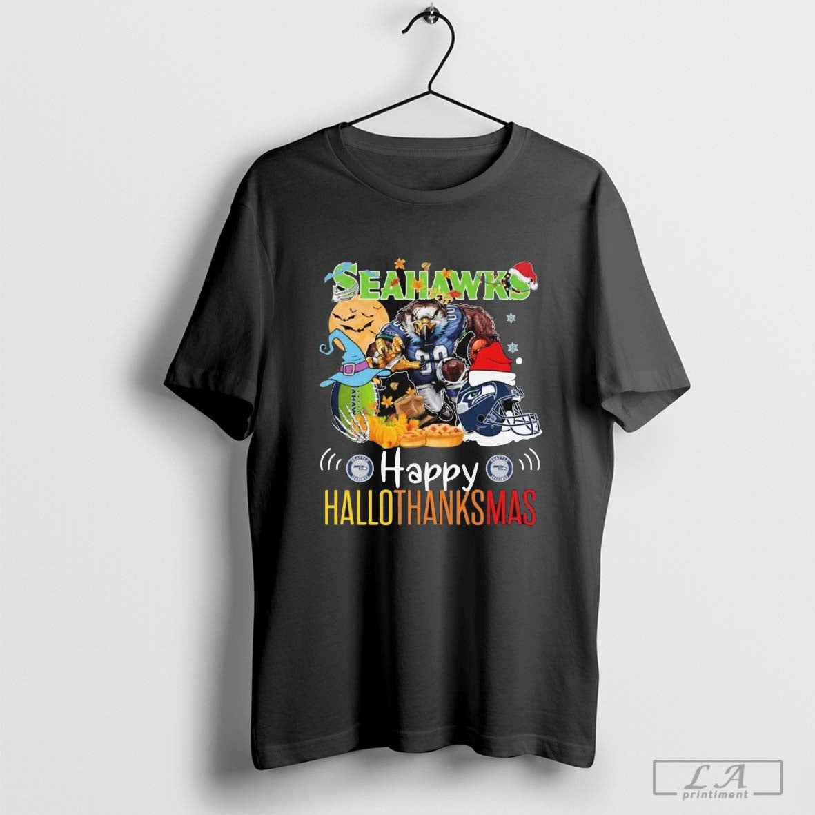 Seattle Seahawks Happy Hallothanksmas 2024 Shirt