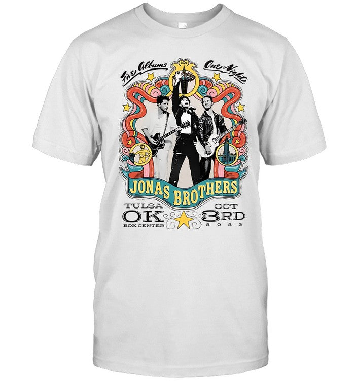 Jonas Brothers 5 Albums 1 Night BOK Center Tulsa, OK Oct 3, 2023 Shirt