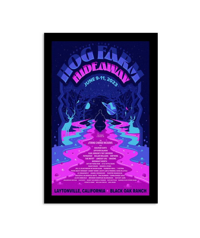 Hog Farm Hideaway June 9-11 2023 Laytonville CA Oak Ranch Poster